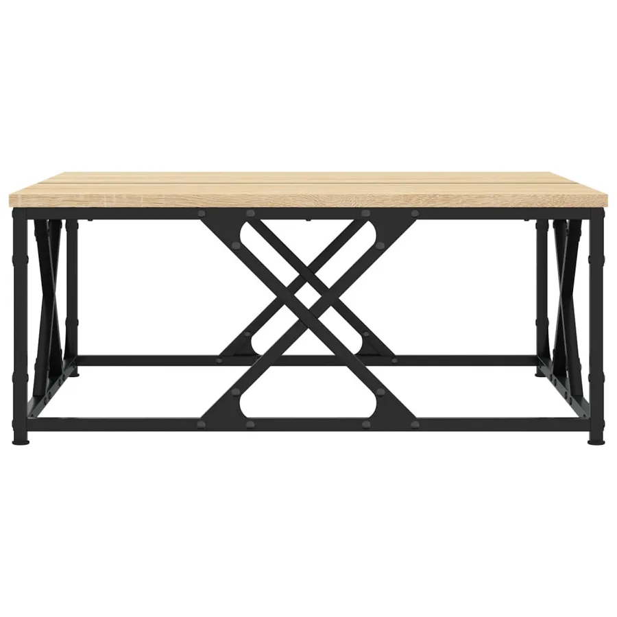 Table basse chêne sonoma 70x70x30 cm bois d'ingénierie - 5