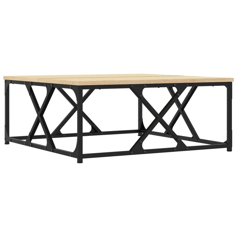 Table basse chêne sonoma 70x70x30 cm bois d'ingénierie - 6