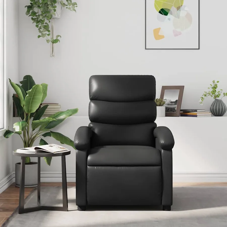 Fauteuil inclinable Noir Similicuir - 3
