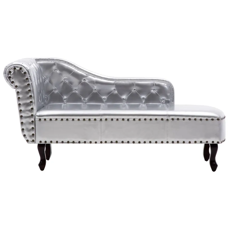 Chaise longue Argenté Similicuir - 3