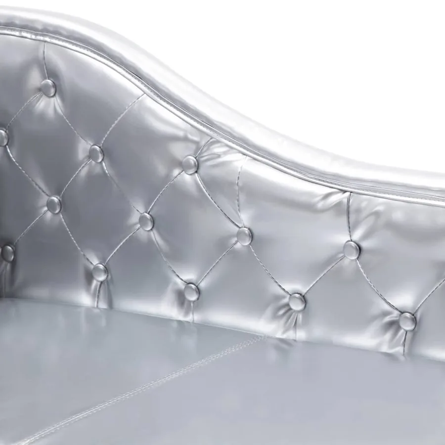 Chaise longue Argenté Similicuir - 6