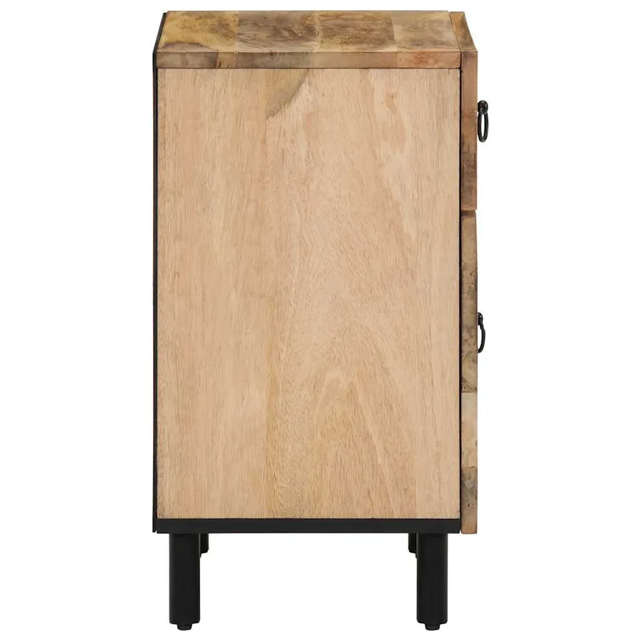 Table de chevet 50x33x60 cm bois de manguier massif - 6