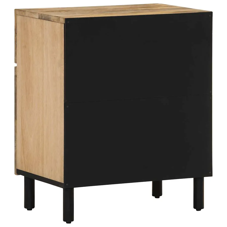 Table de chevet 50x33x60 cm bois de manguier massif - 7