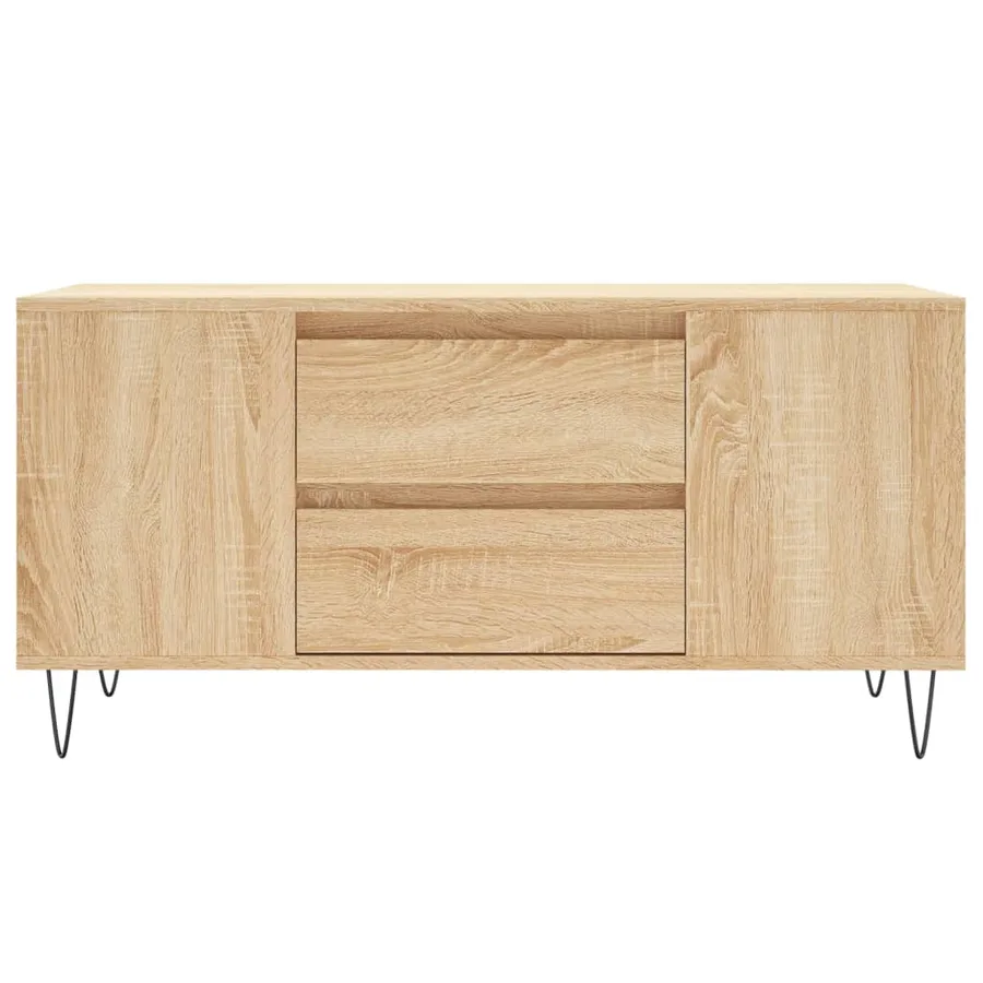 Table basse chêne sonoma 102x44,5x50 cm bois d'ingénierie - 5