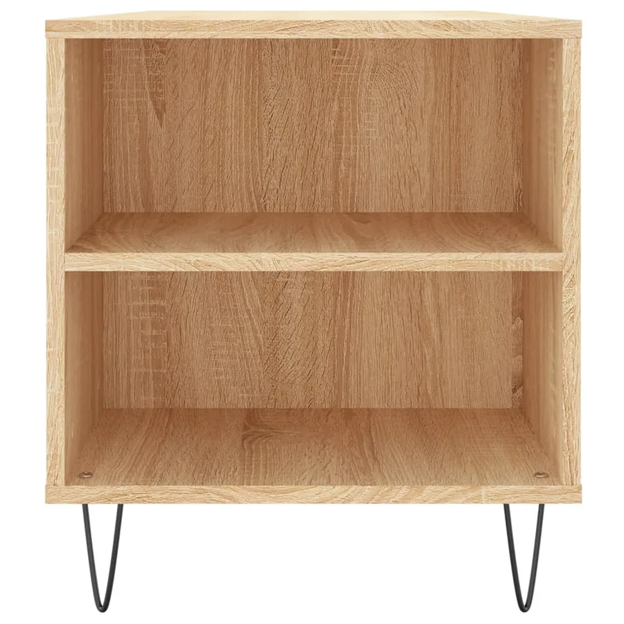 Table basse chêne sonoma 102x44,5x50 cm bois d'ingénierie - 7
