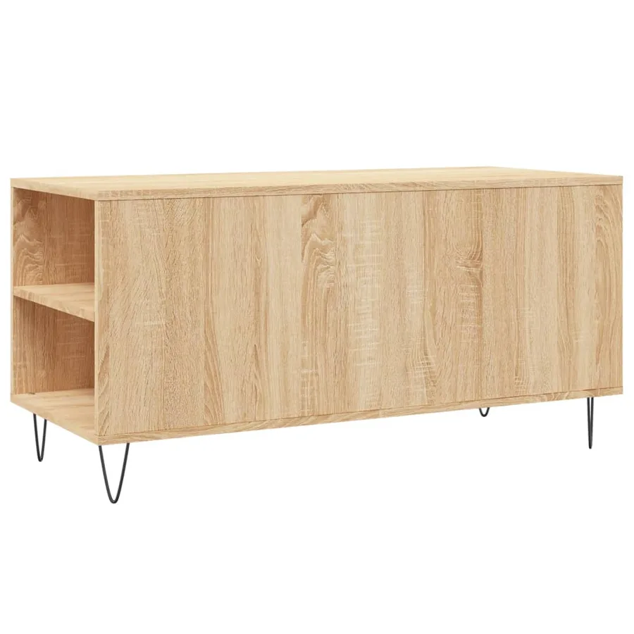 Table basse chêne sonoma 102x44,5x50 cm bois d'ingénierie - 8