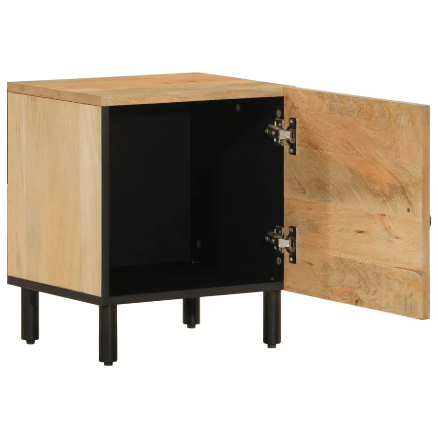 Table de chevet 40x33x46 cm Bois de manguier solide - 4