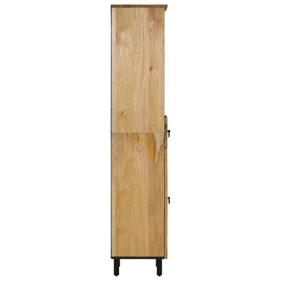 Armoire de salle de bain 38x33x160 cm bois massif de manguier - 4