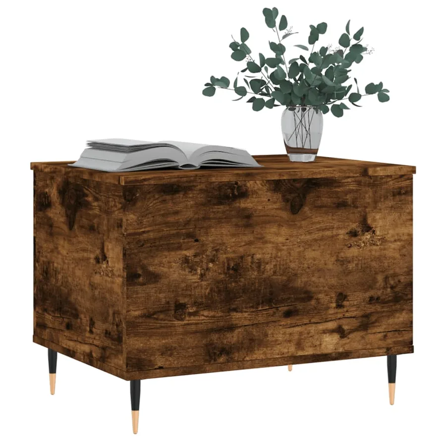 Table basse Chêne fumé 60x44,5x45 cm Bois d'ingénierie - 3