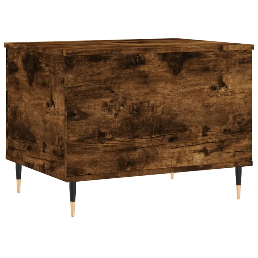 Table basse Chêne fumé 60x44,5x45 cm Bois d'ingénierie - 8