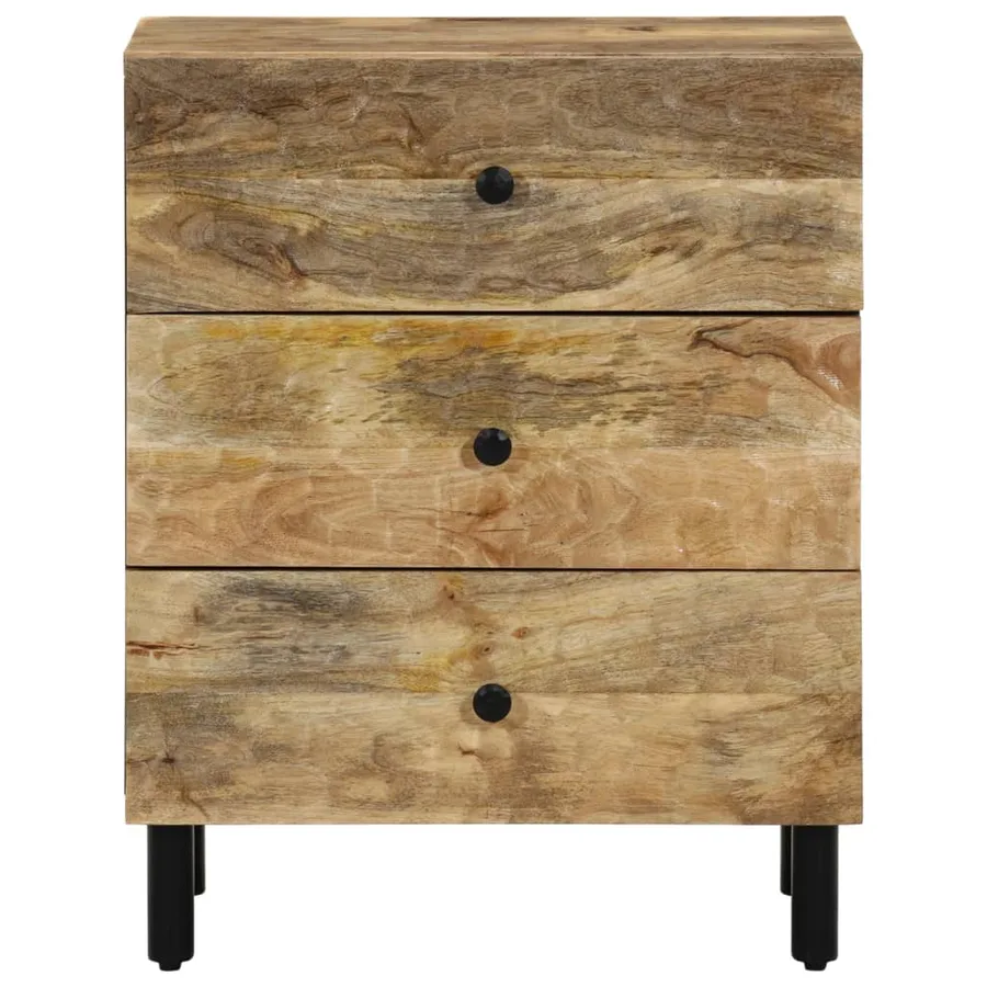 Table de chevet 50x33x60 cm bois de manguier massif - 3