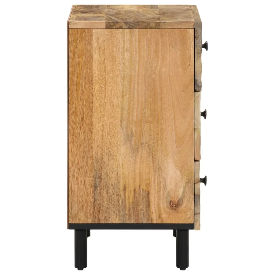 Table de chevet 50x33x60 cm bois de manguier massif - 4