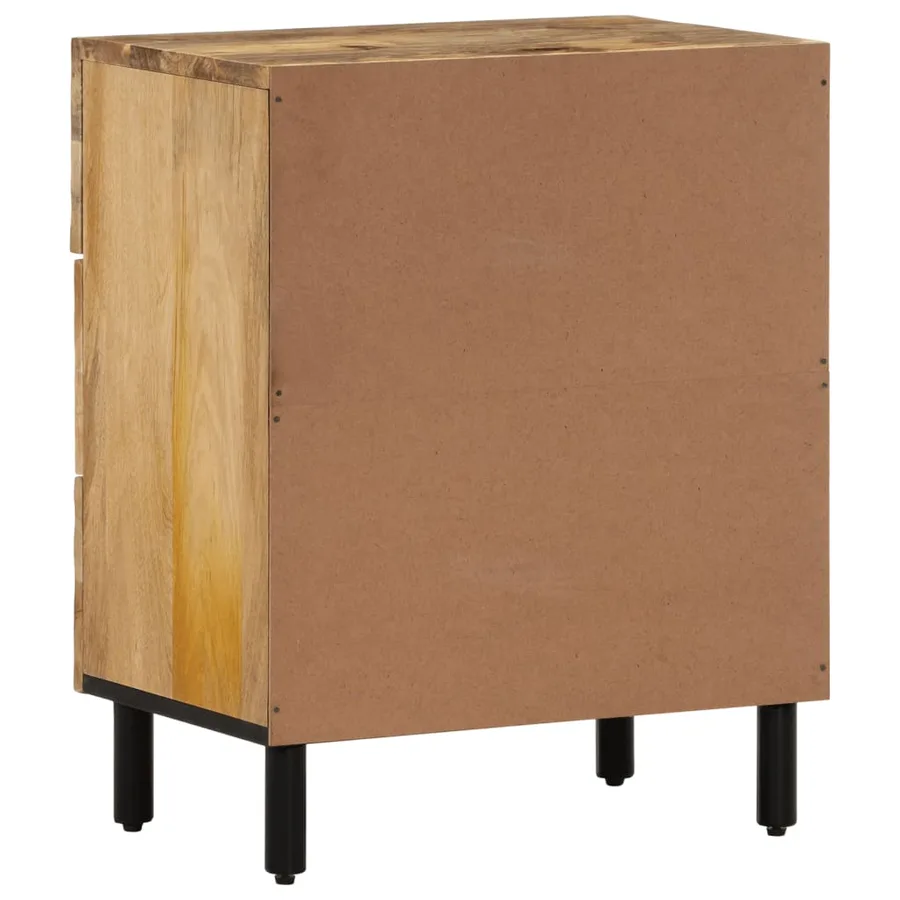 Table de chevet 50x33x60 cm bois de manguier massif - 5