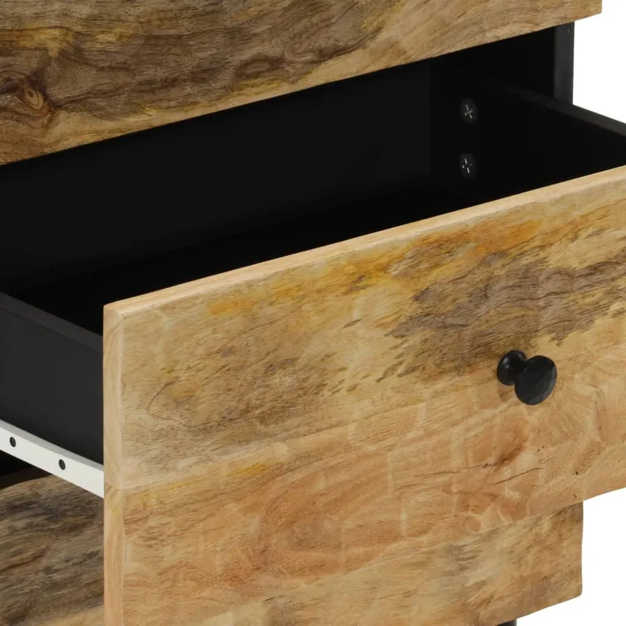Table de chevet 50x33x60 cm bois de manguier massif - 7