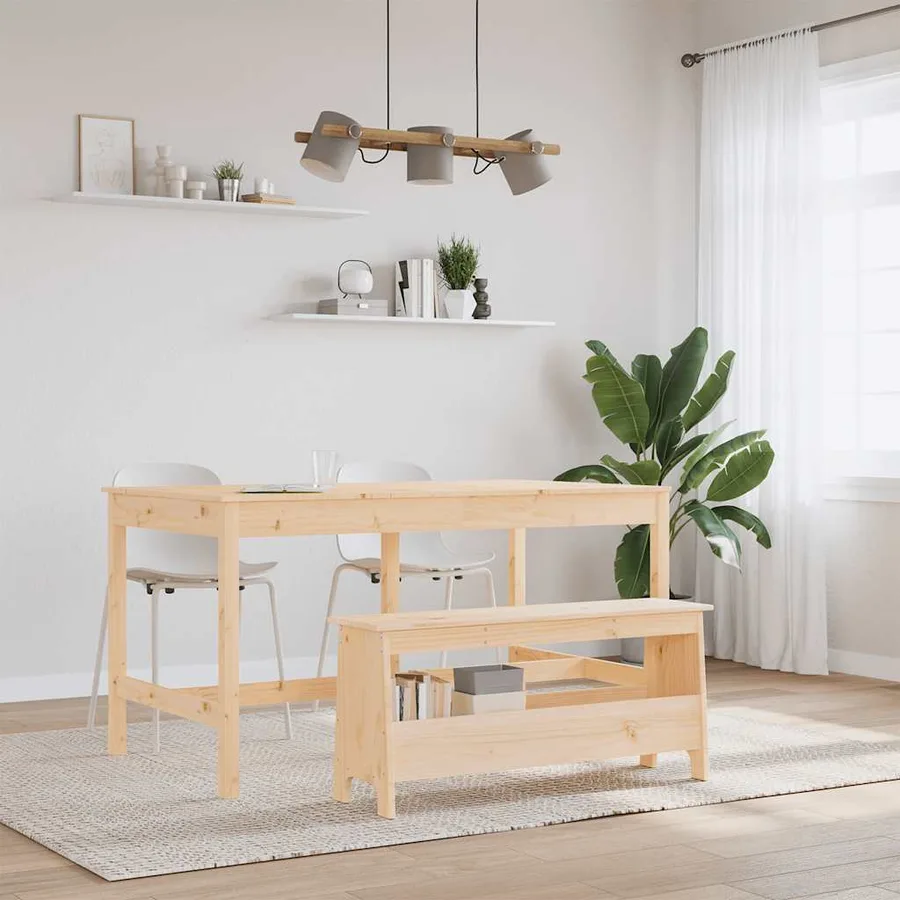 Banc d'entrée 100x28x45 cm Bois massif Pin - 3