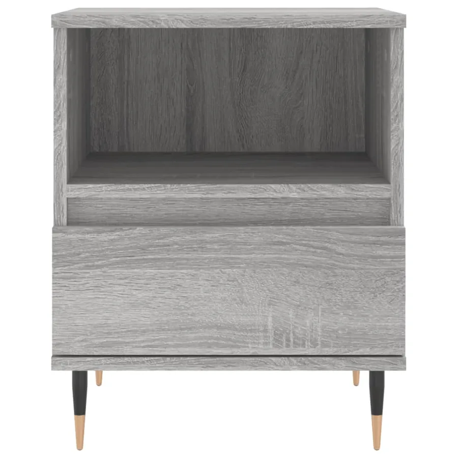 Table de chevet sonoma gris 40x35x50 cm bois d’ingénierie - 5