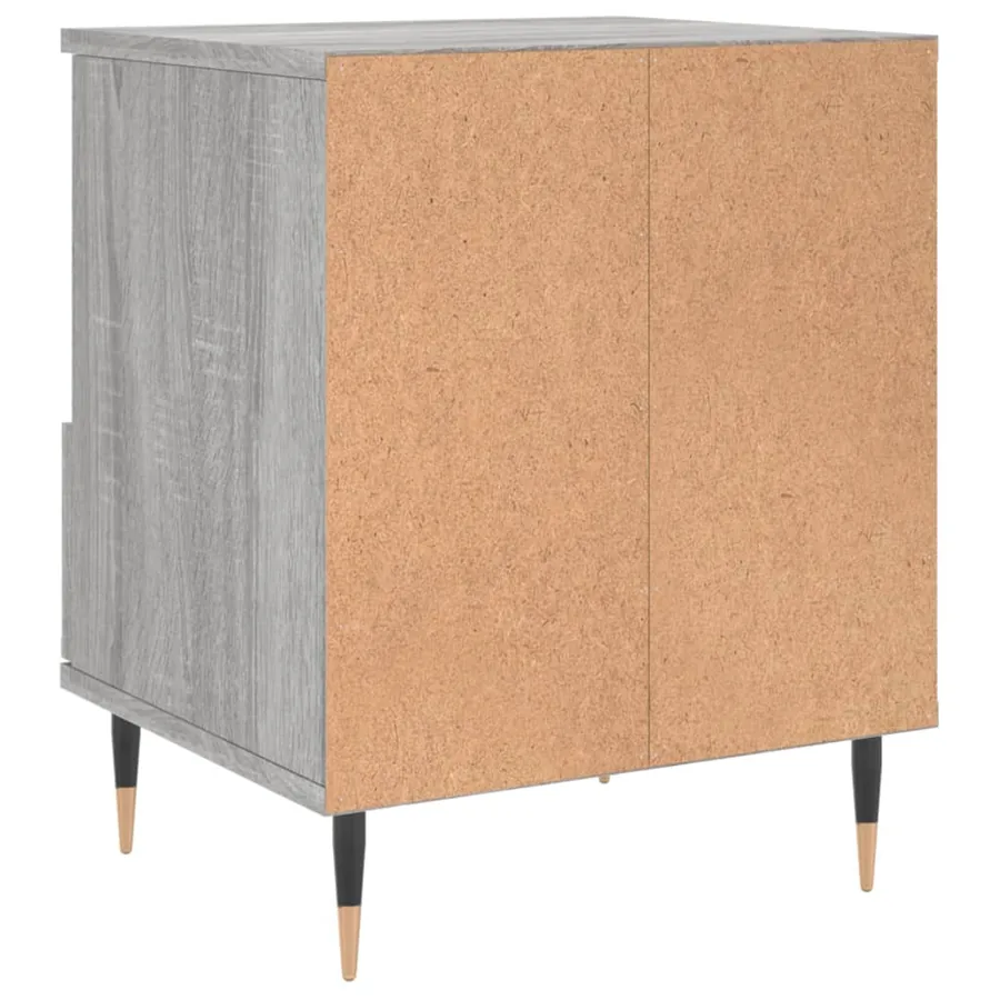 Table de chevet sonoma gris 40x35x50 cm bois d’ingénierie - 8