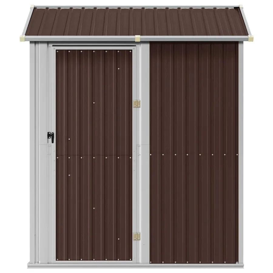 Abri de jardin marron 192x152,5x237 cm acier galvanisé - 4