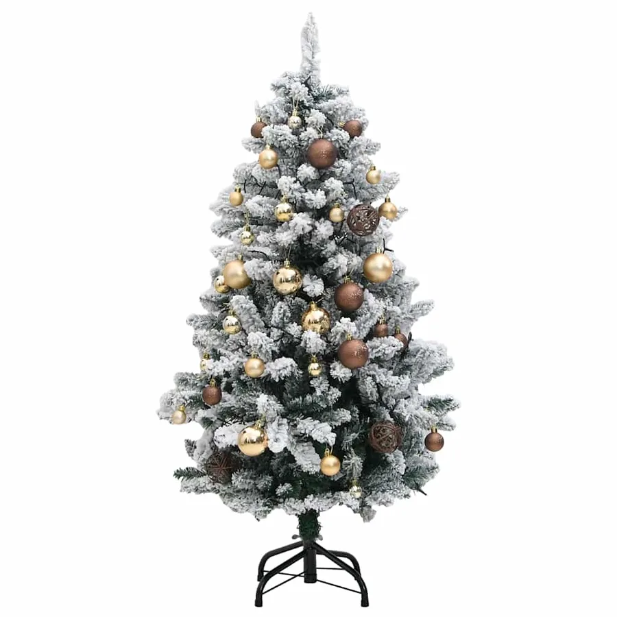 Sapin de Noël artificiel articulé 150 LED et boules 120 cm - 4