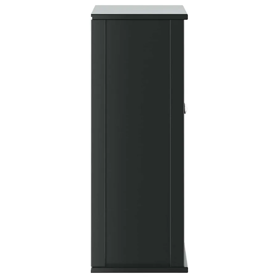 Armoire murale de salle de bain BERG noir bois massif - 6