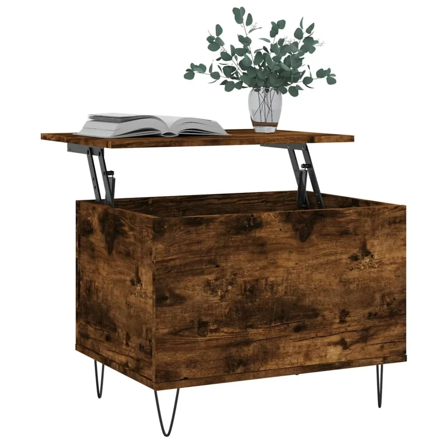 Table basse Chêne fumé 60x44,5x45 cm Bois d'ingénierie - 3