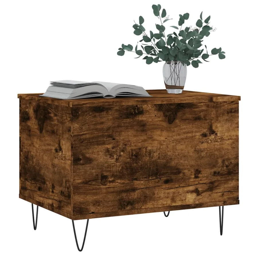 Table basse Chêne fumé 60x44,5x45 cm Bois d'ingénierie - 4