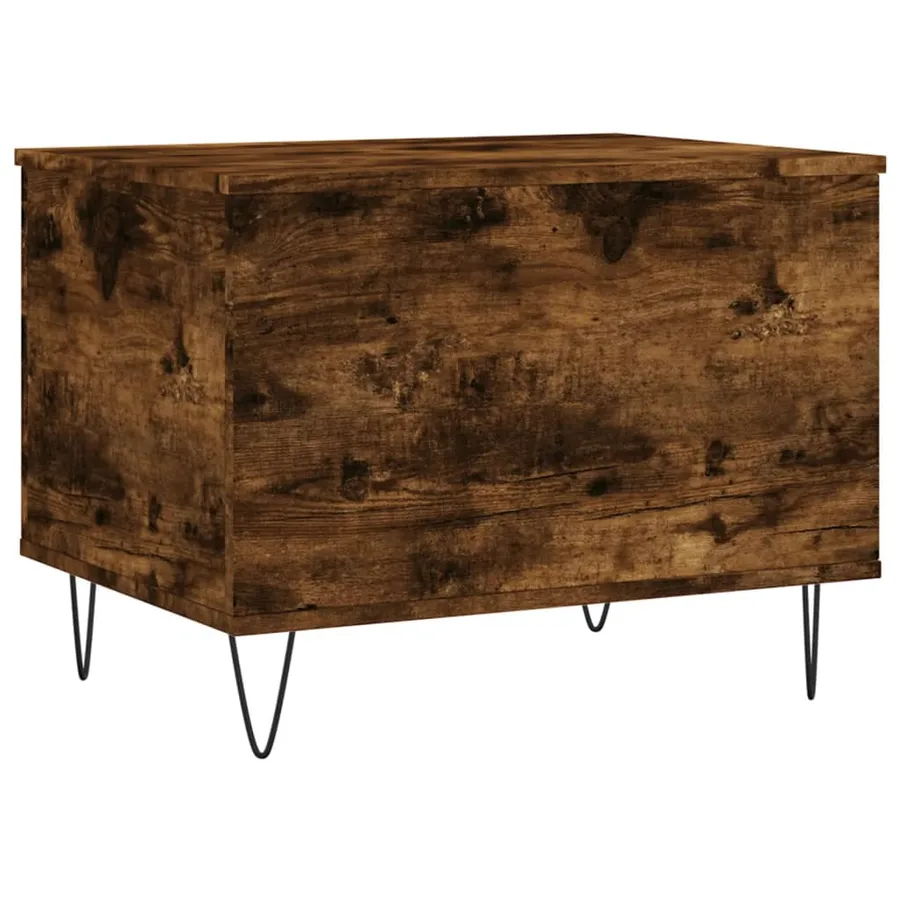 Table basse Chêne fumé 60x44,5x45 cm Bois d'ingénierie - 5