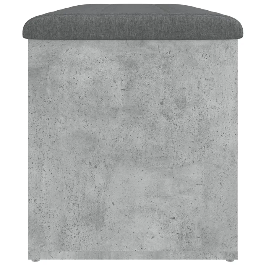 Banc de rangement gris béton 102x42x45 cm bois d'ingénierie - 7