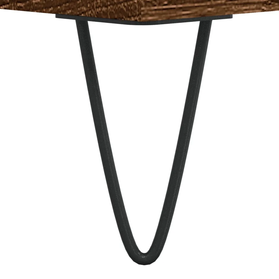 Table basse Chêne marron 90x49x45 cm Bois d'ingénierie - 9