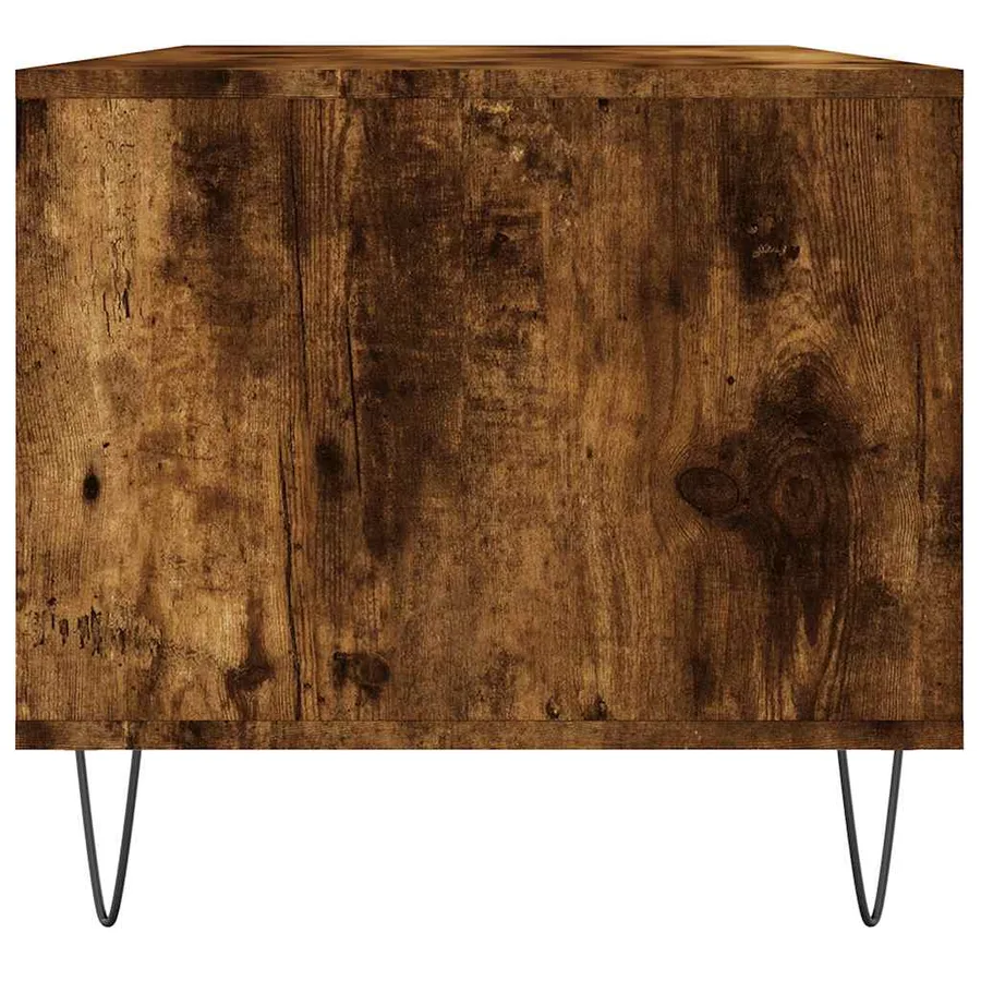 Table basse Chêne fumé 90x49x45 cm Bois d'ingénierie - 7
