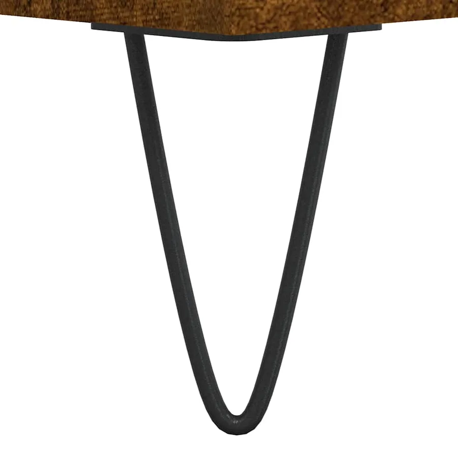 Table basse Chêne fumé 90x49x45 cm Bois d'ingénierie - 9