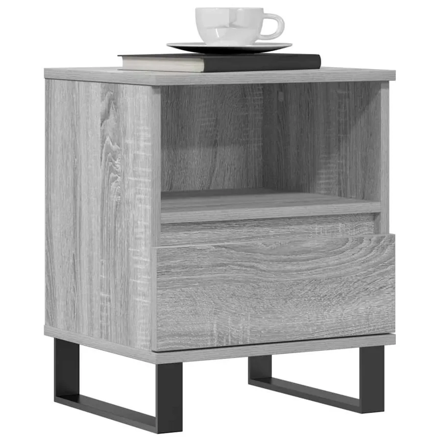 Tables de chevet 2 pcs sonoma gris 40x35x50 cm bois ingénierie - 9