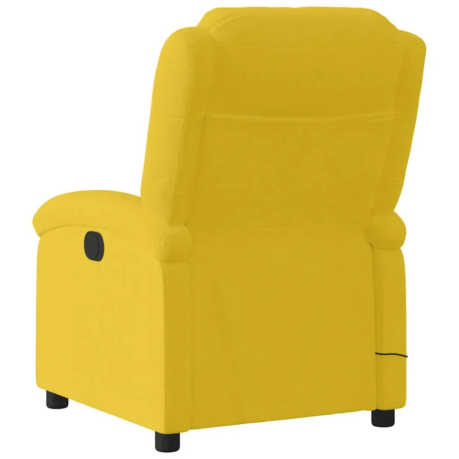 Fauteuil de massage inclinable jaune velours - 6