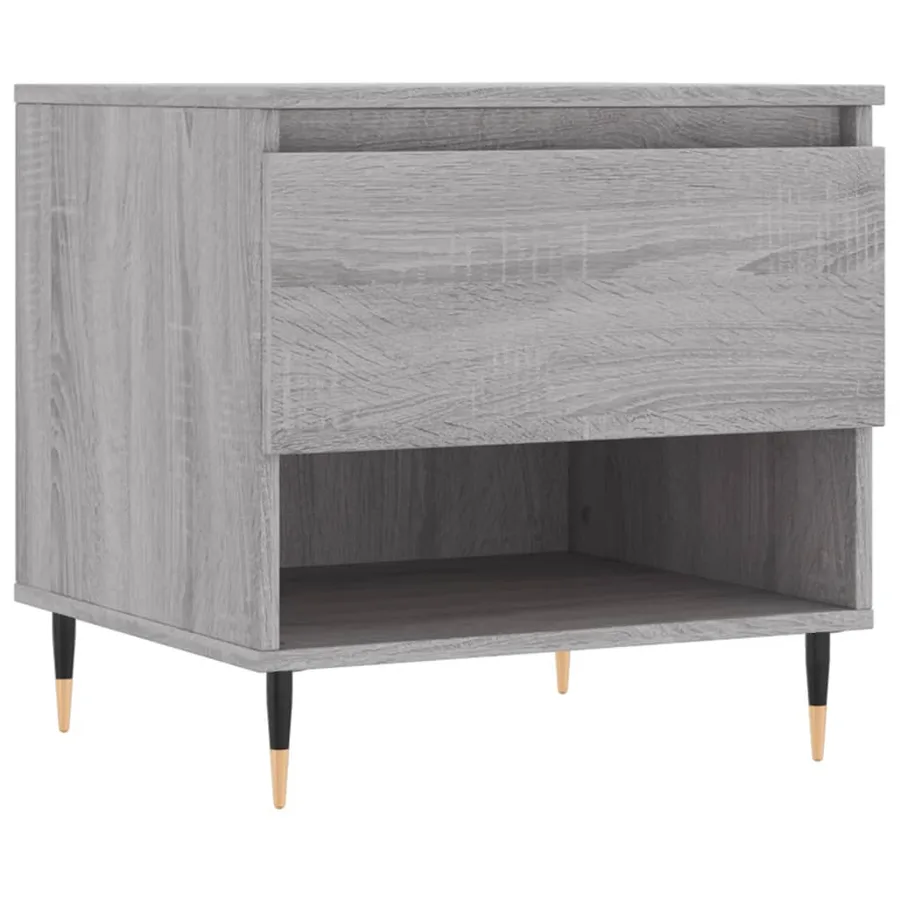 Tables basses 2 pcs sonoma gris 50x46x50 cm bois d'ingénierie - 5