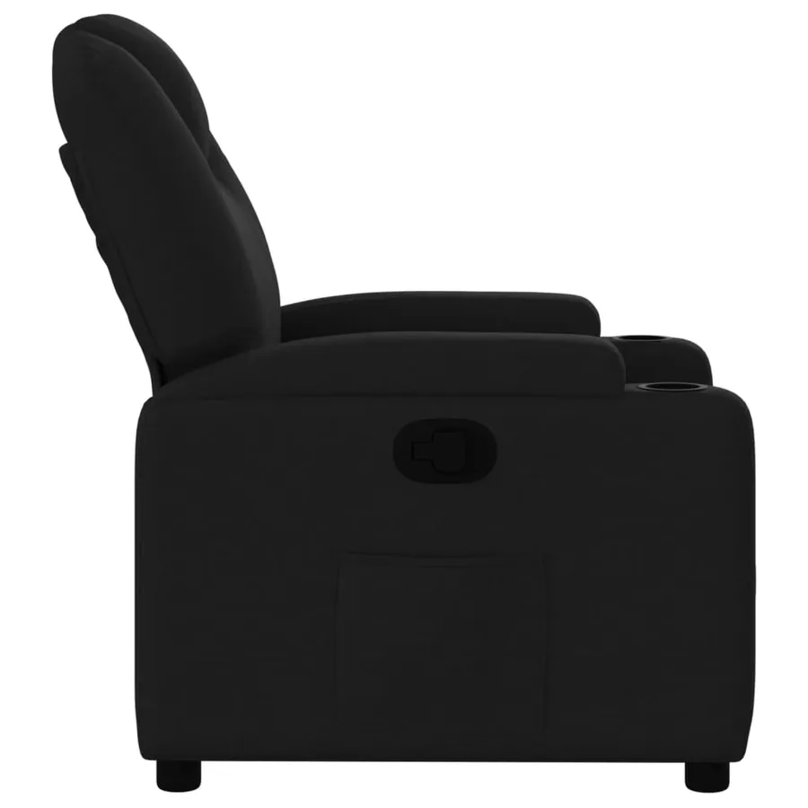 Fauteuil inclinable en tissu noir - 7