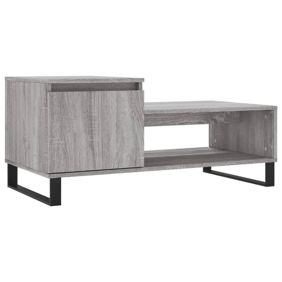 Table basse Sonoma gris 100x50x45 cm Bois d'ingénierie - 2