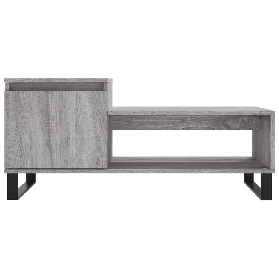 Table basse Sonoma gris 100x50x45 cm Bois d'ingénierie - 5