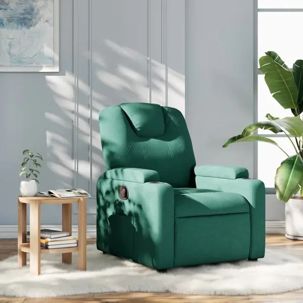 Fauteuil inclinable Vert foncé Tissu
