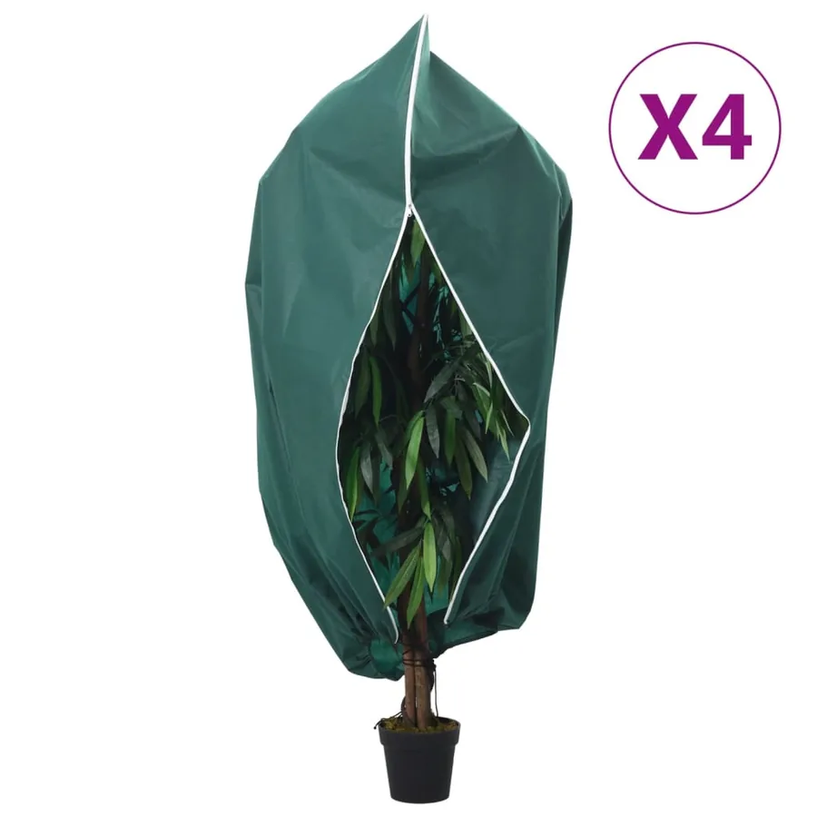 Housses de protection pour plantes avec fermeture éclair 4 pcs