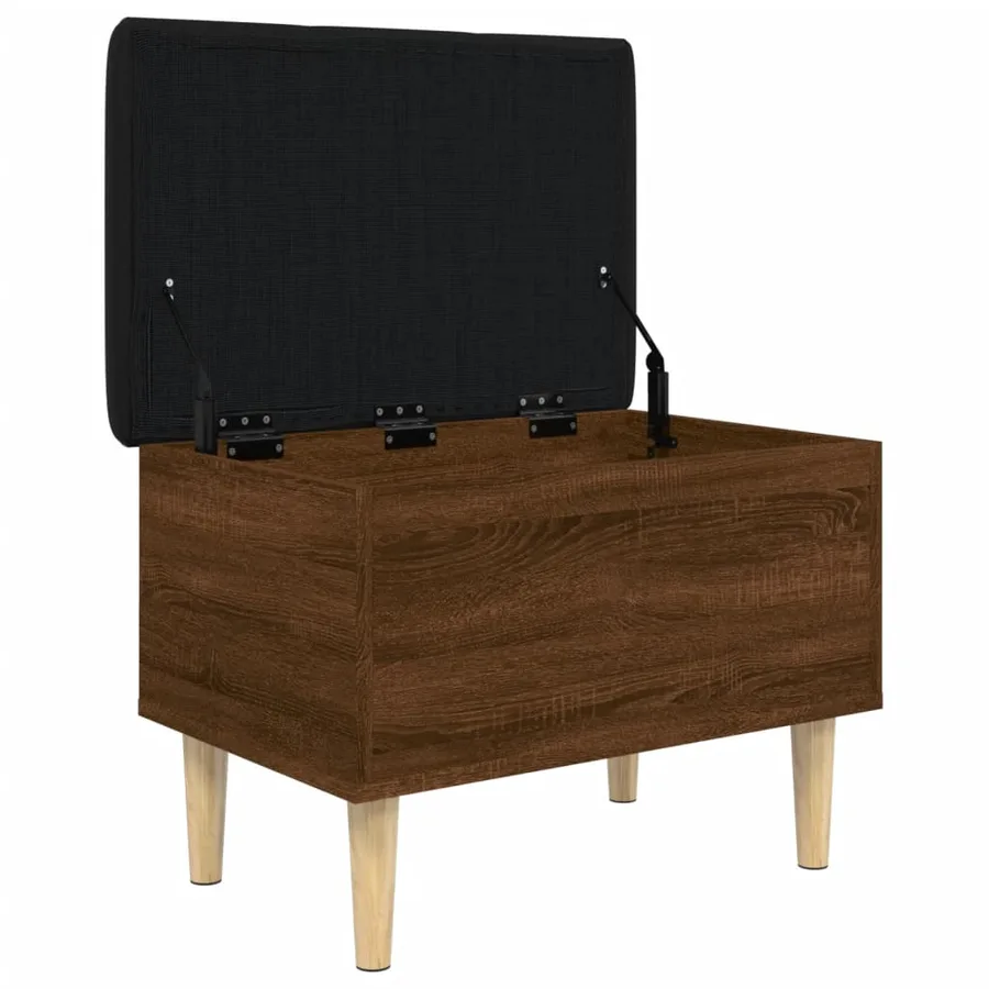Banc de rangement chêne marron 62x42x46 cm bois d'ingénierie - 4