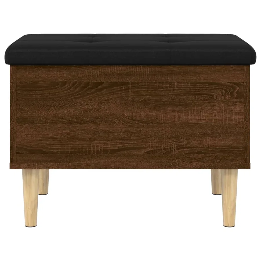 Banc de rangement chêne marron 62x42x46 cm bois d'ingénierie - 5