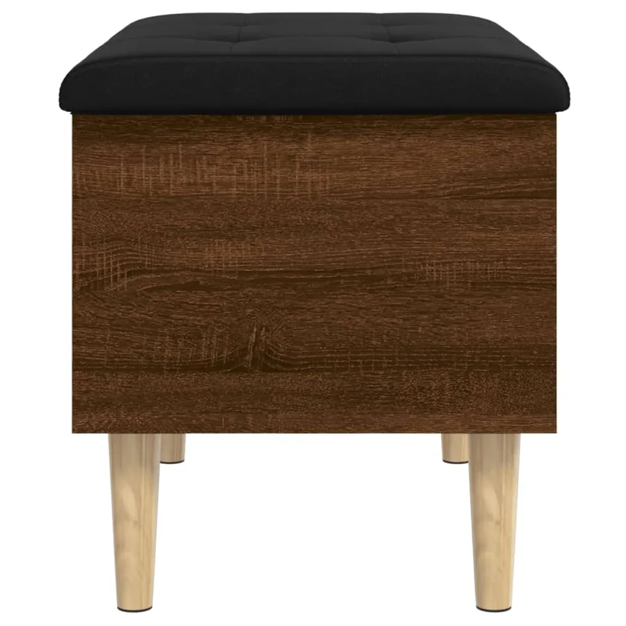 Banc de rangement chêne marron 62x42x46 cm bois d'ingénierie - 6