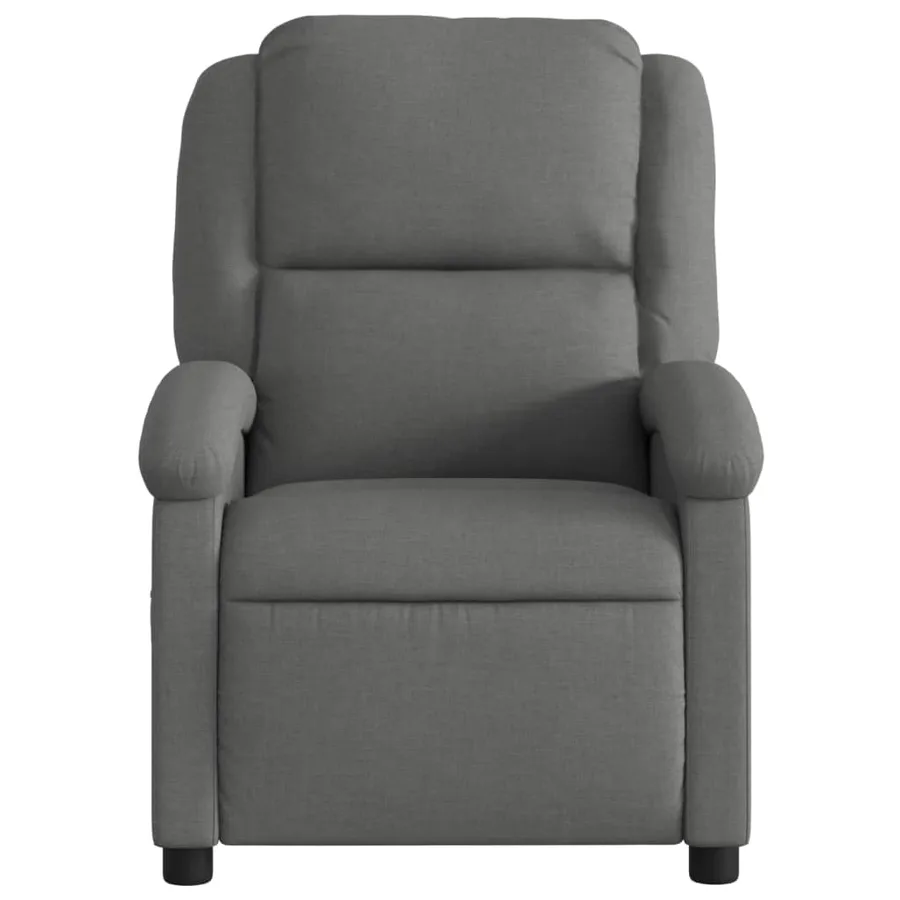Fauteuil de massage inclinable Gris foncé Tissu - 4