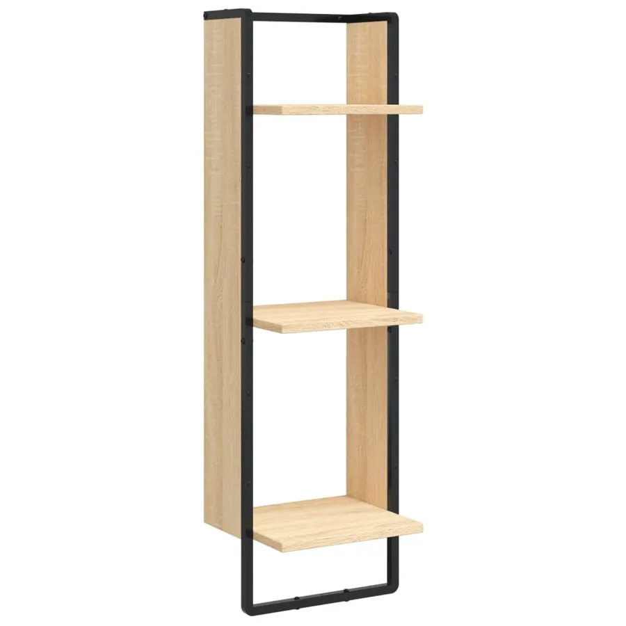 Étagère murale 3 niveaux chêne sonoma 30x25x100 cm - 2