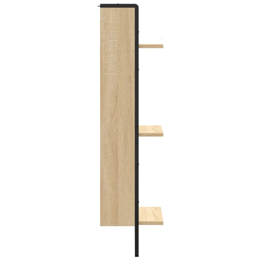 Étagère murale 3 niveaux chêne sonoma 30x25x100 cm - 5
