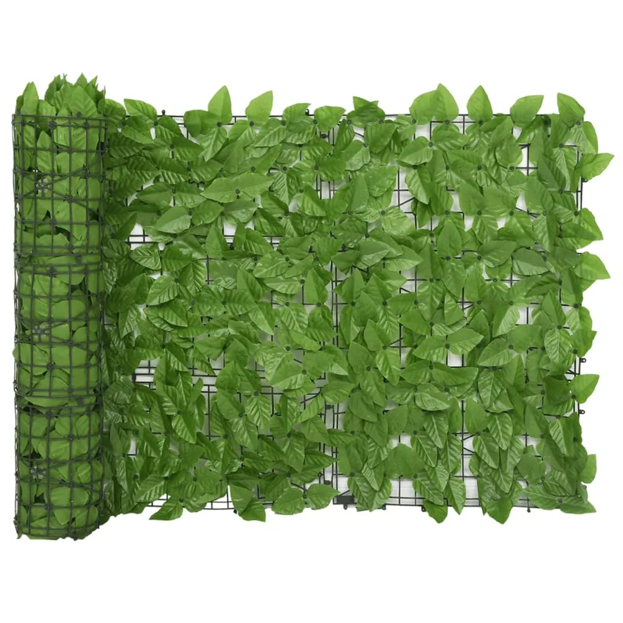 Brise-vue de balcon avec feuilles vert 600x75 cm - 2