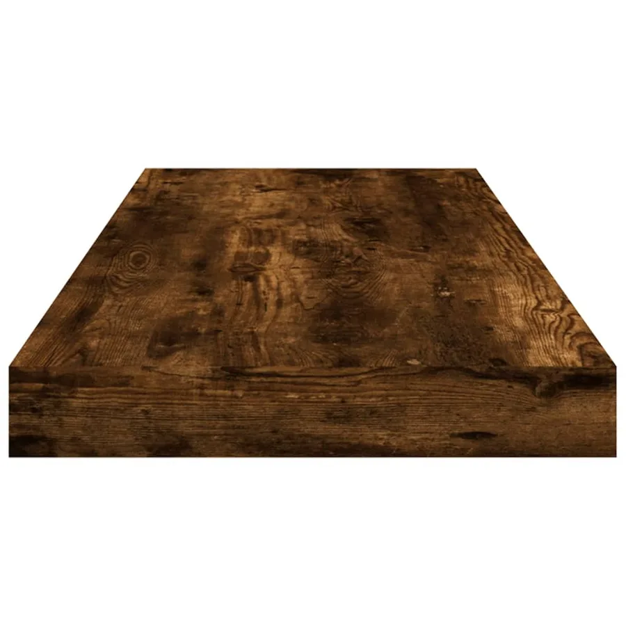 Étagères murales 4 pcs chêne fumé 60x10x1,5cm bois d'ingénierie - 5