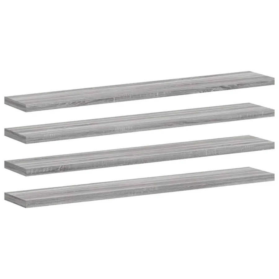 Étagères murales 4 pcs sonoma gris 60x10x1,5 cm bois ingénierie - 2