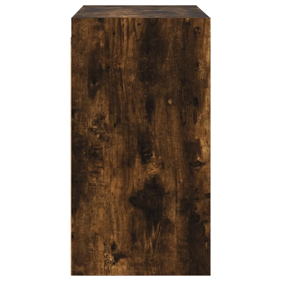 Armoire murale avec portes en verre chêne fumé 68x37x68,5 cm - 7