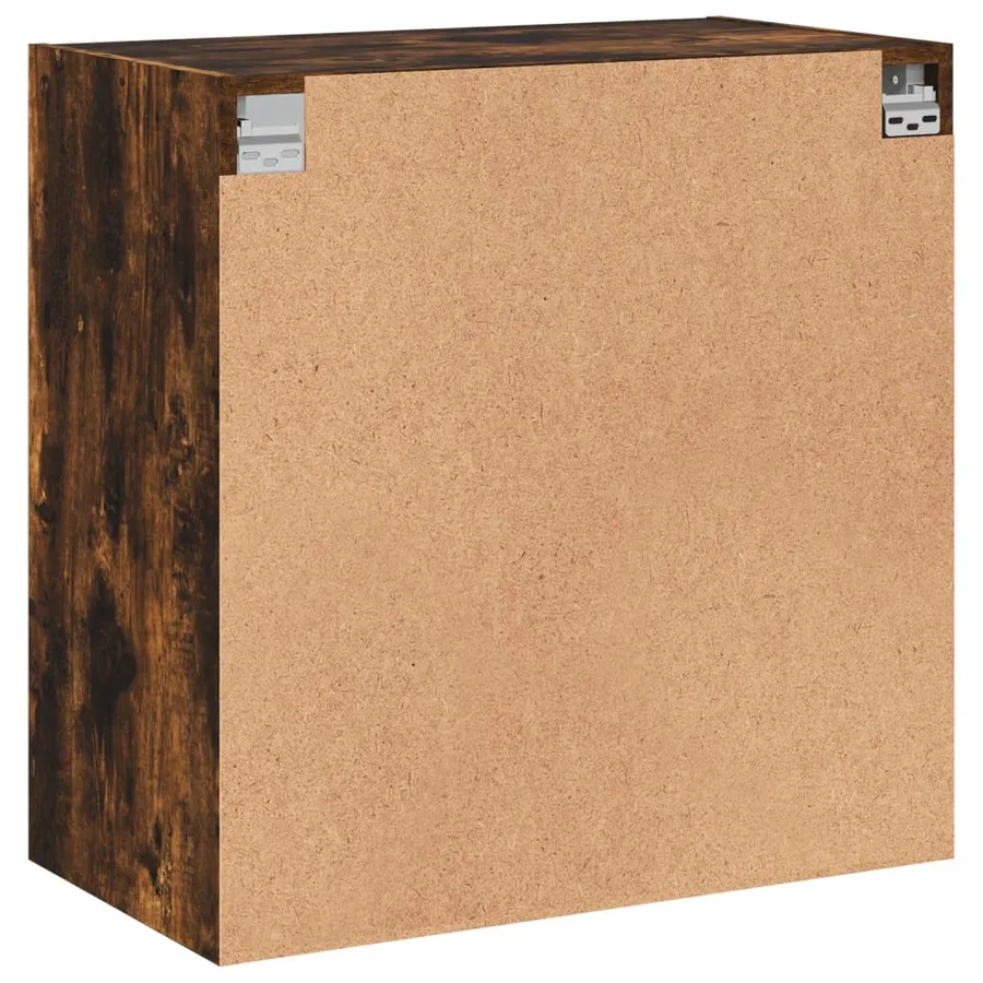 Armoire murale avec portes en verre chêne fumé 68x37x68,5 cm - 8